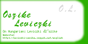 oszike leviczki business card